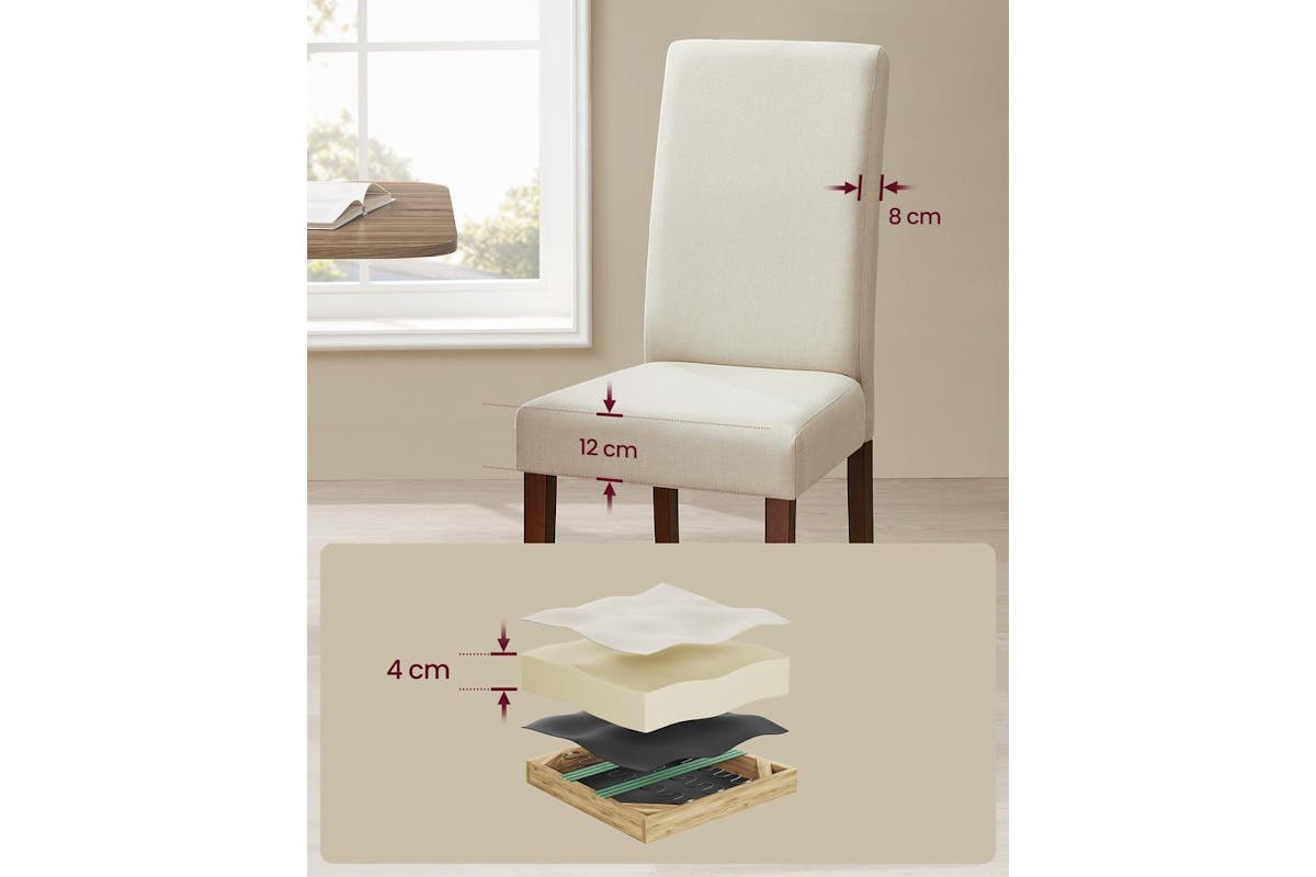 Dining Chair | Dining Chair | Faux Linen | Standard Size-3