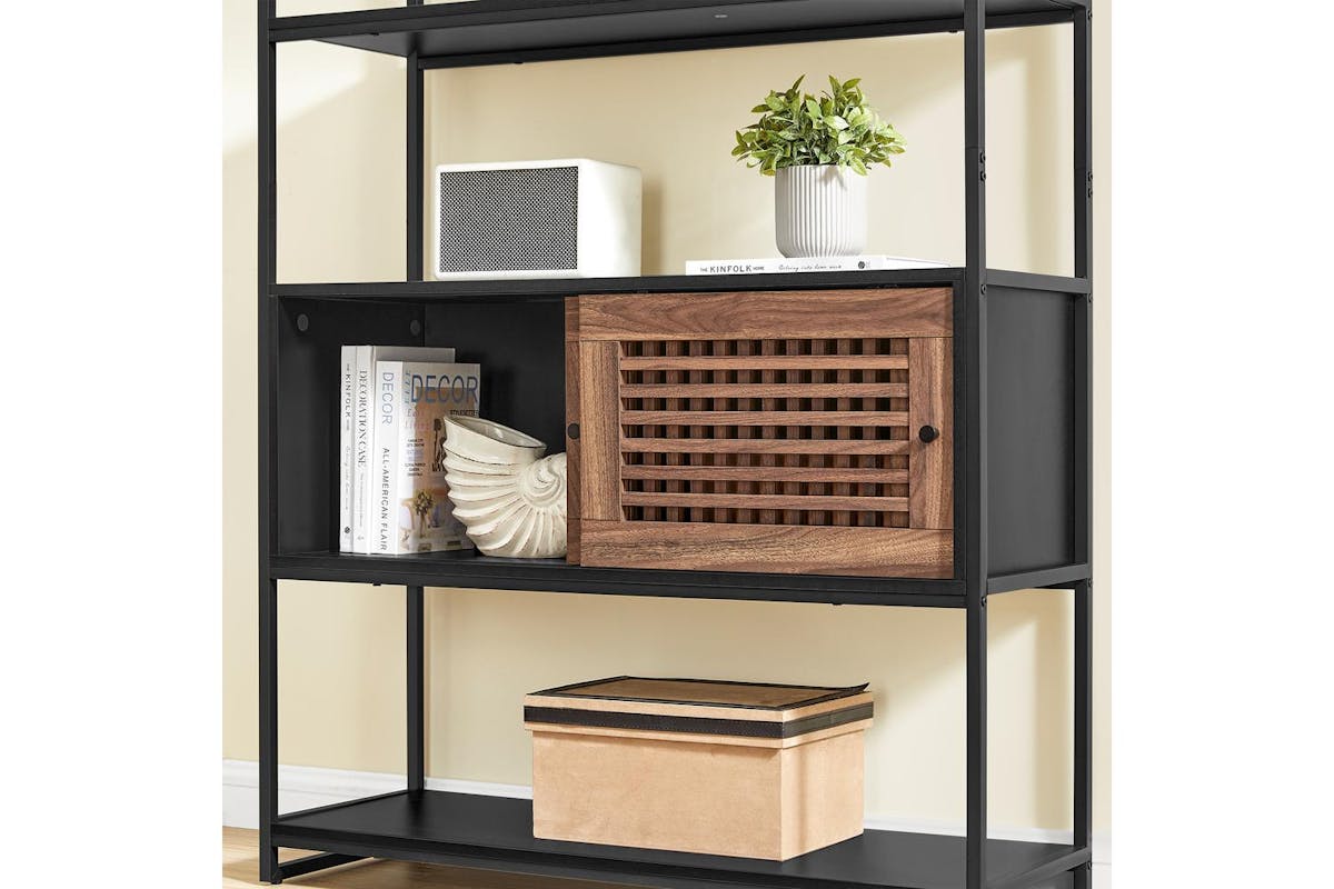 Vasagle Bookshelf | Bookcase | Columbian Walnut Wood Pattern | Tall-5