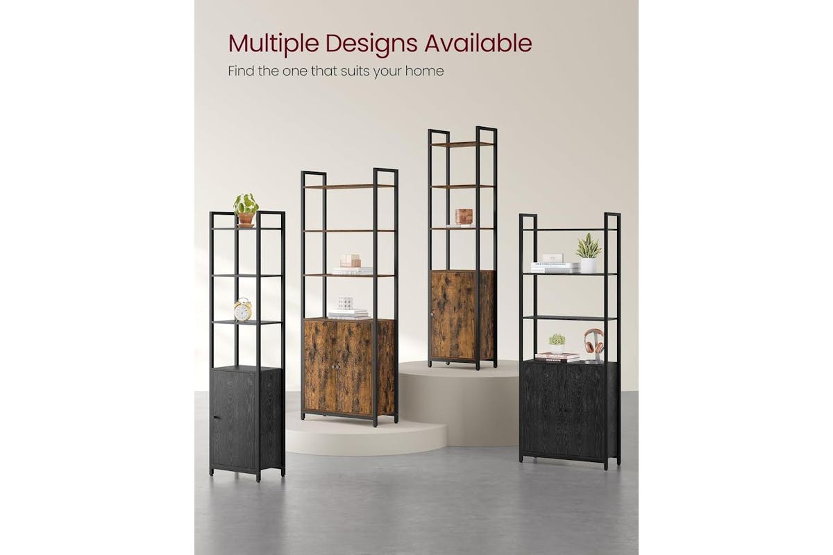 Vasagle Bookshelf | Bookcase | Rustic Brown And Ink Black | 159.5cm-7