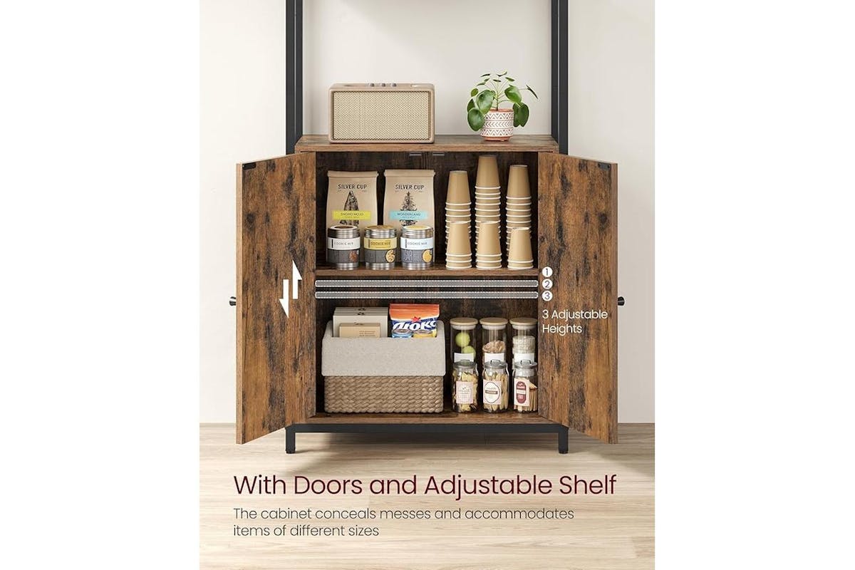 Vasagle Bookshelf | Bookcase | Rustic Brown And Ink Black | 159.5cm-5