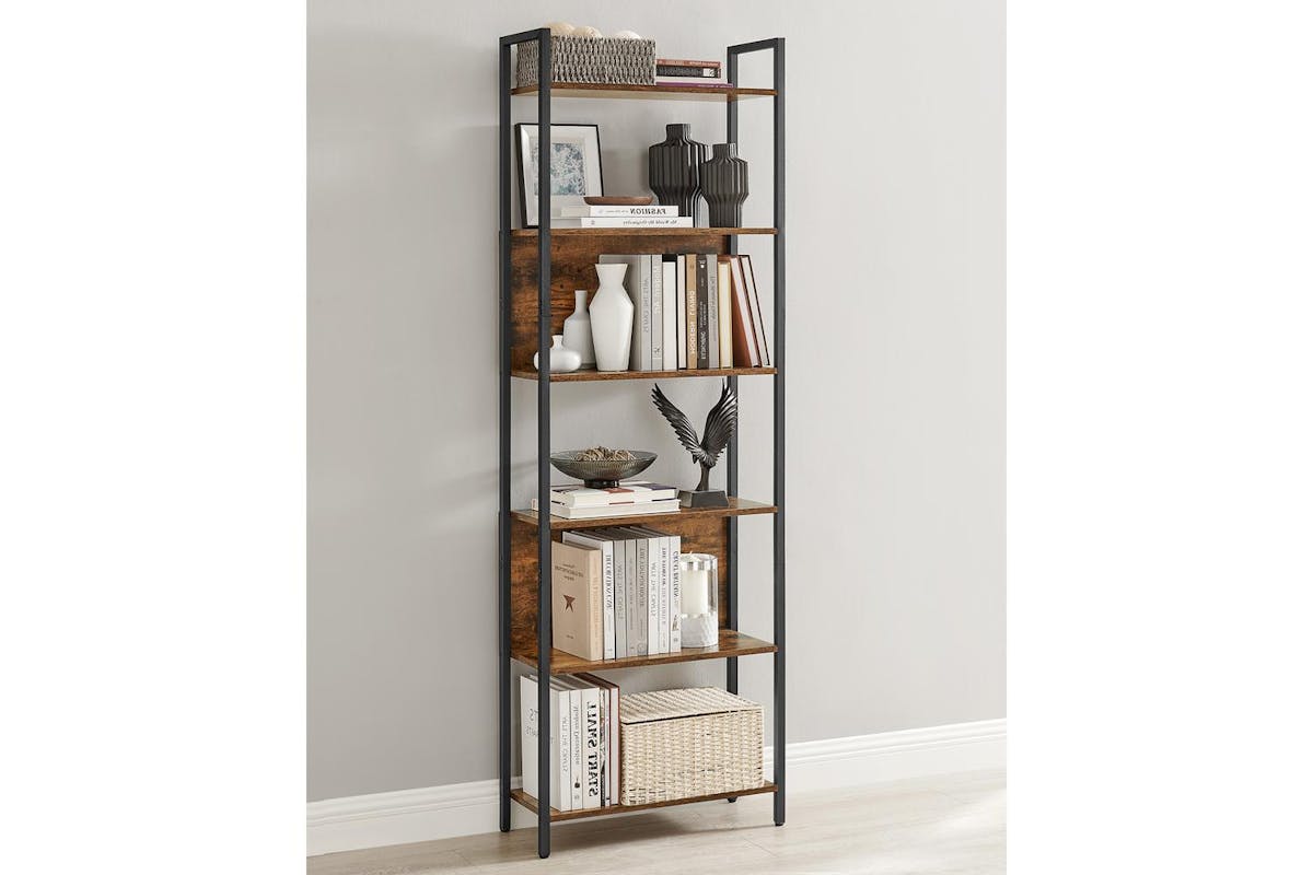 Bookshelf | Bookcase | Particleboard And Steel | 60 X 24 X 186 Cm-5