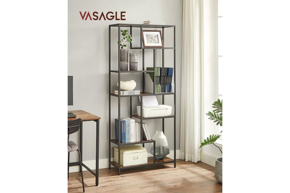 Bookshelf | Bookcase | Chipboard And Steel | 180 Cm-2