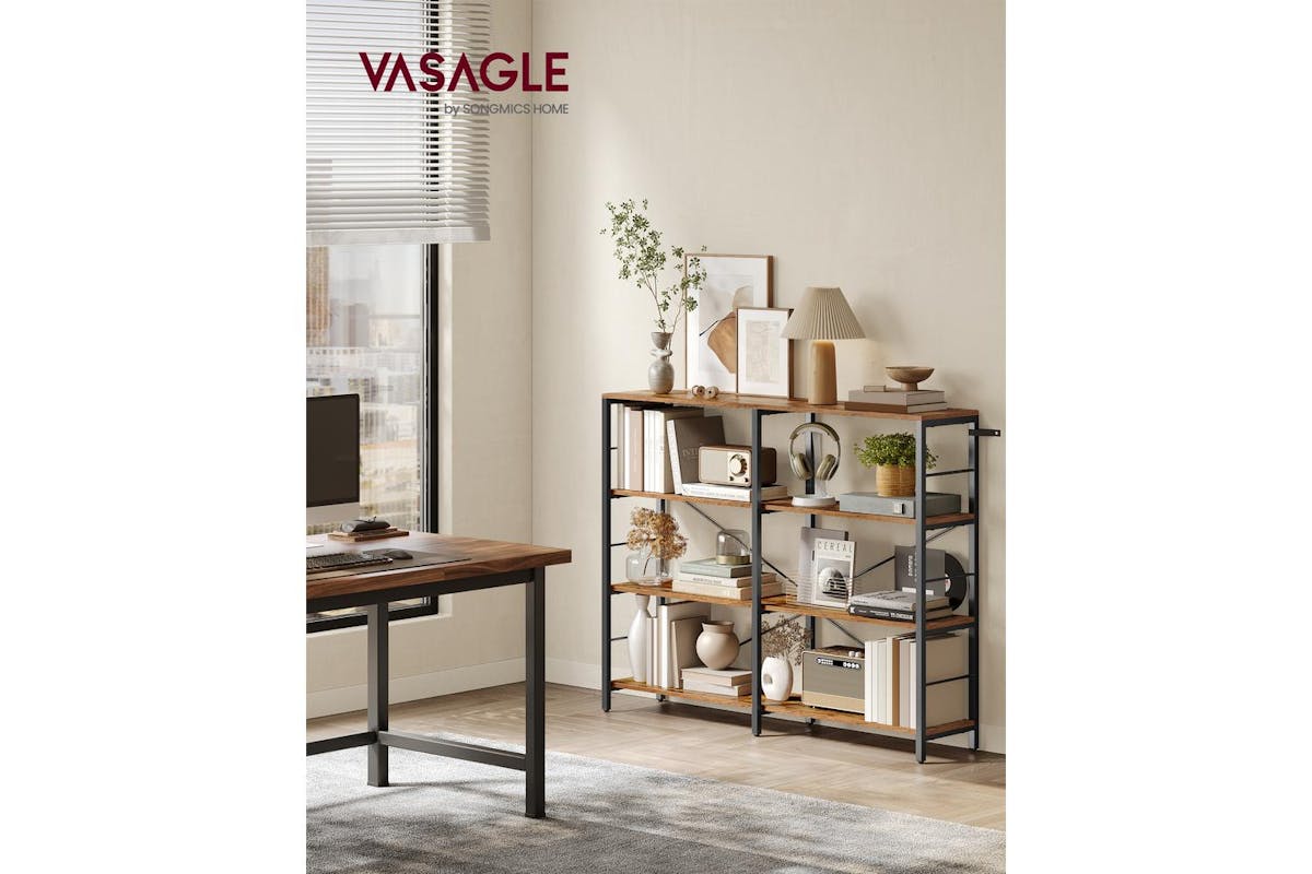 Book Shelf | Bookcase | Particleboard And Steel | 109.4 Cm-2