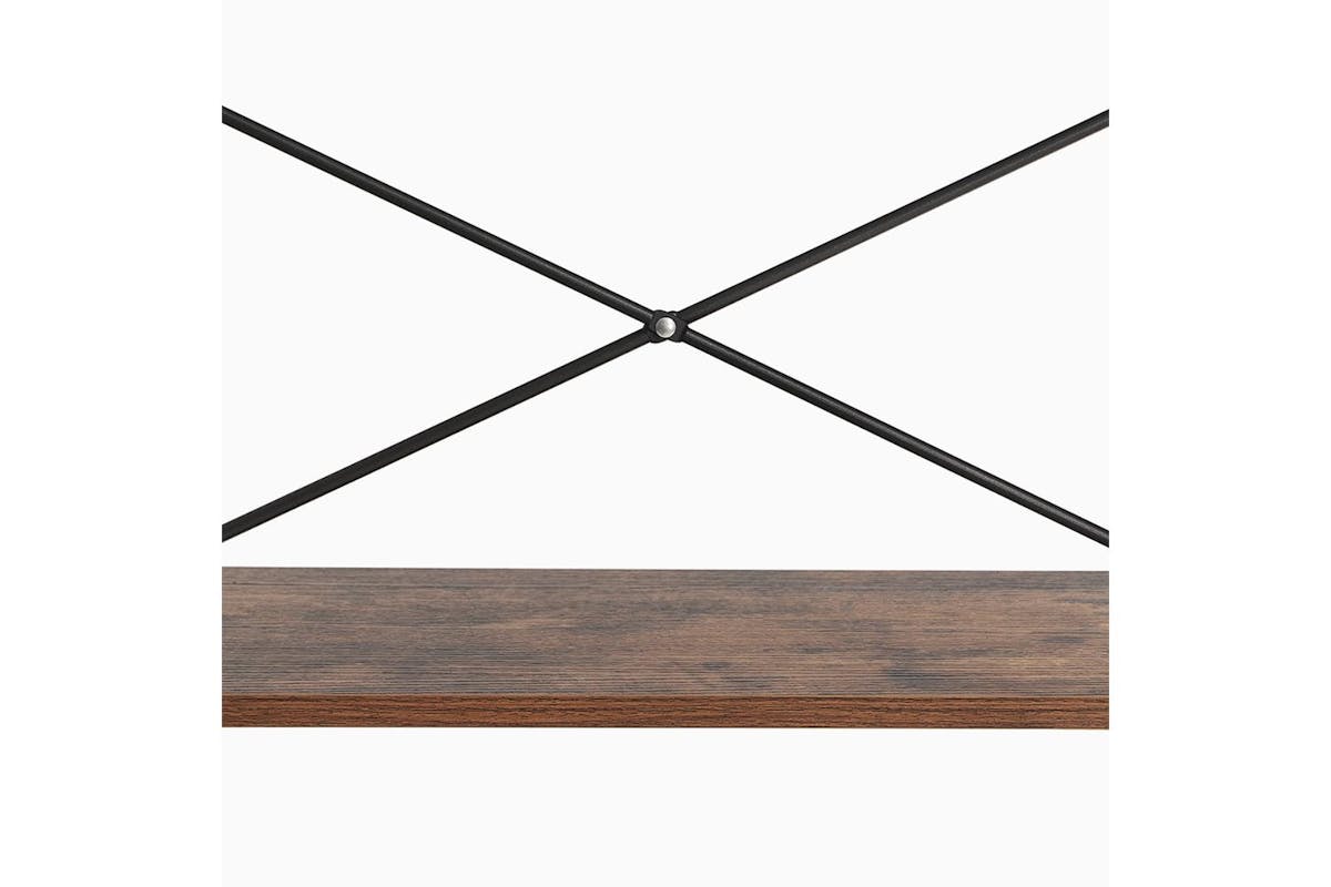 Vasagle Corner Ladder Shelves | Bookcase | Rustic Brown And Black | 56x34x172cm-7