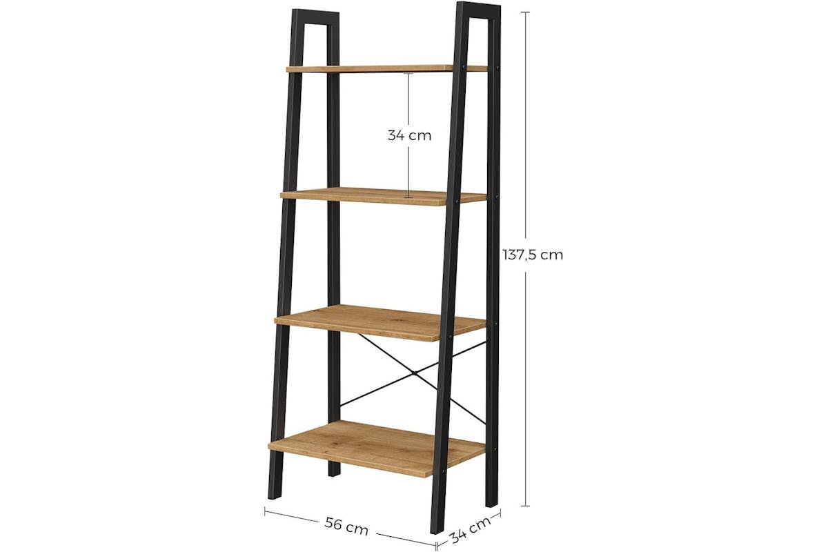 Ladder Shelves | Bookcase | Particleboard And Steel | 137.5 Cm-4