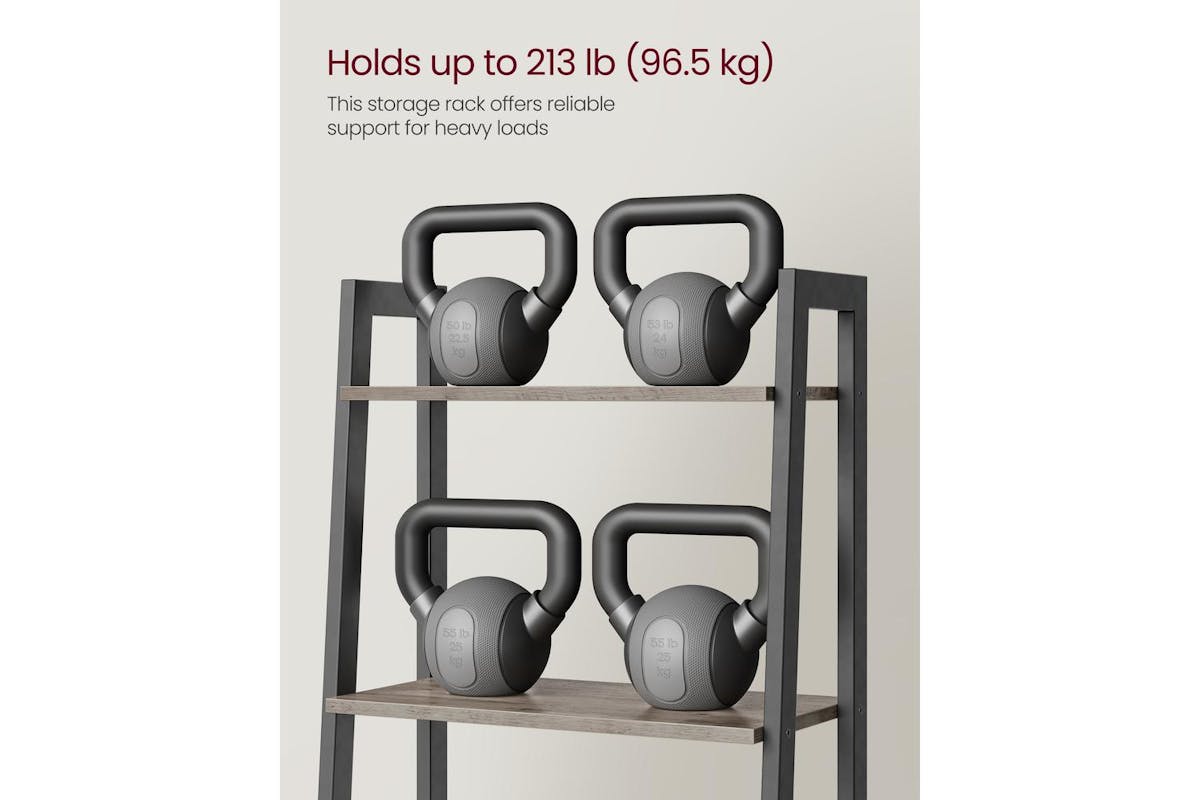 Ladder Shelves | Bookcase | Chipboard And Steel | 137 Cm-7