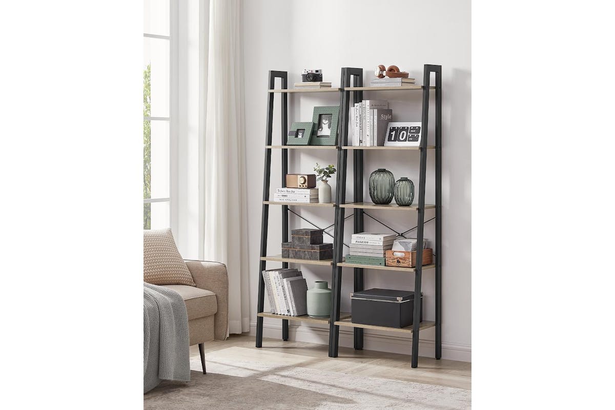 Vasagle Ladder Shelves | Bookcase | Particleboard And Steel | 67.5 Inch-2