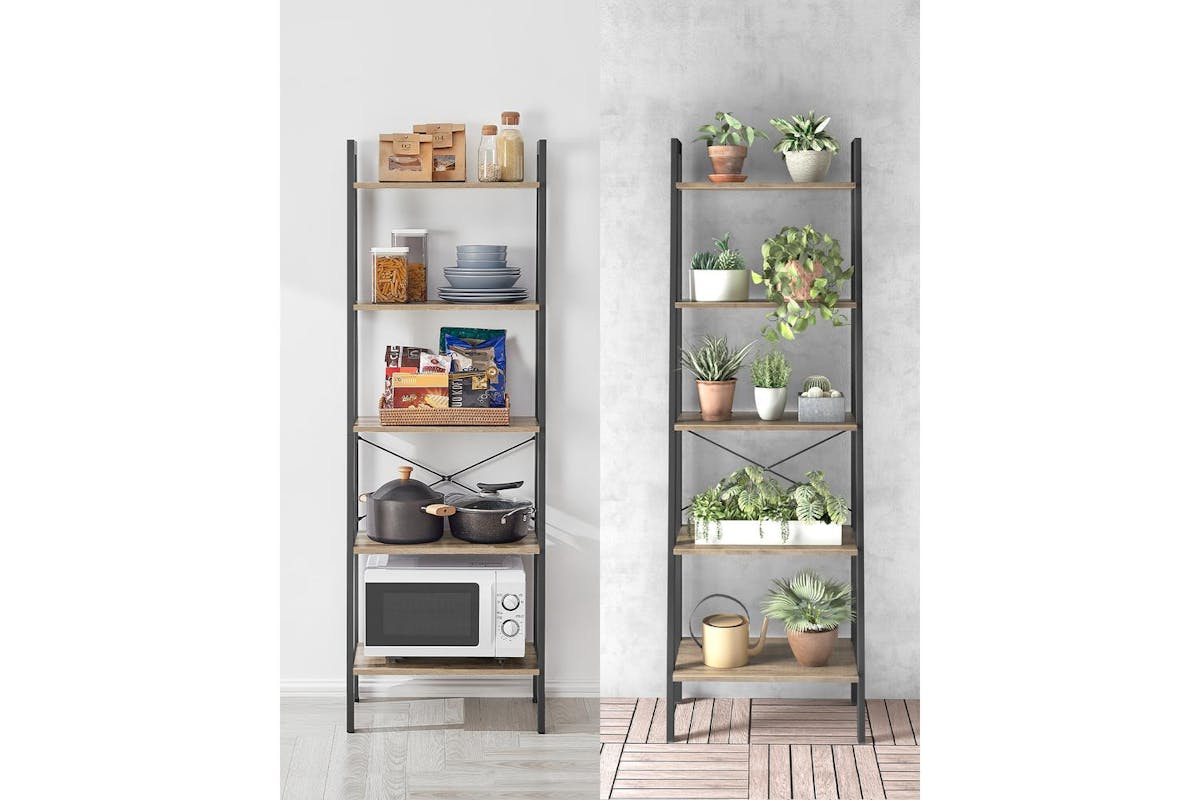 Vasagle Ladder Shelves | Bookcase | Particleboard And Steel | 67.5 Inch-8