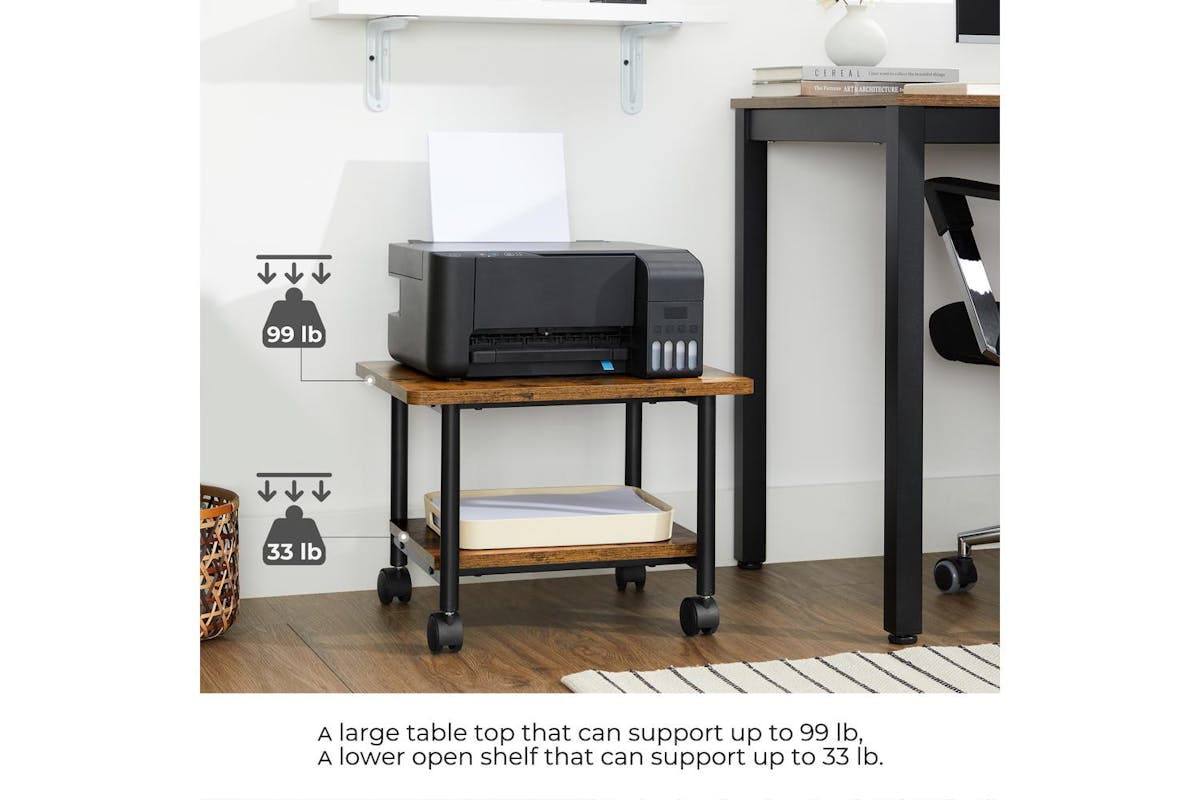 Vasagle Printer Stand | Home Office Furniture | Particleboard And Steel | 48.5 X 40.5 Cm-4