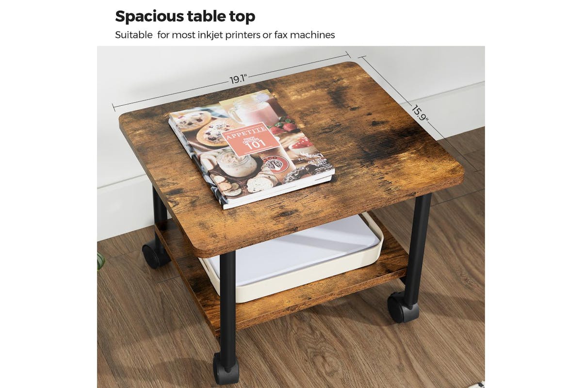 Vasagle Printer Stand | Home Office Furniture | Particleboard And Steel | 48.5 X 40.5 Cm-5