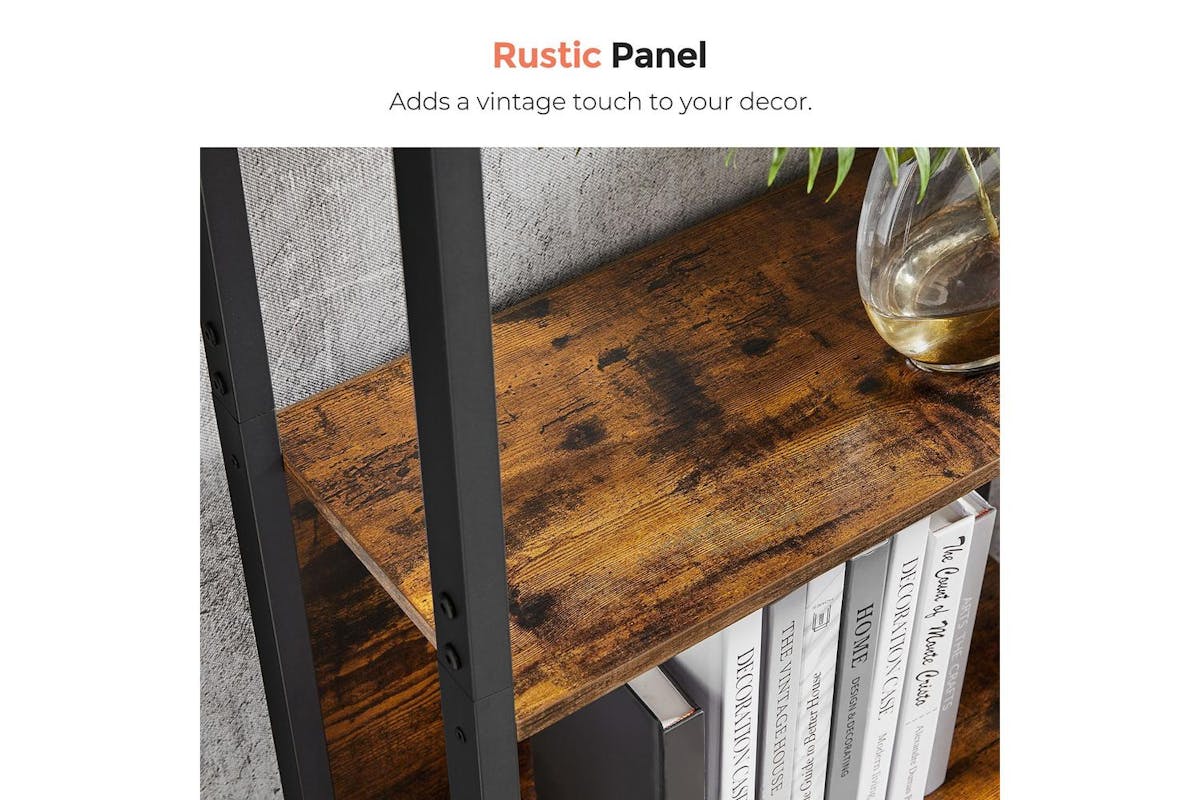 Ladder Shelf | Bookcase | Wood Chipboard & Steel | 158 X 24 X 166 Cm-5