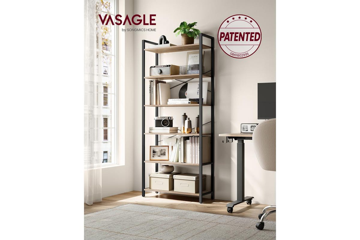 Ladder Shelf | Bookcase | Particleboard And Steel | 6-tier-2