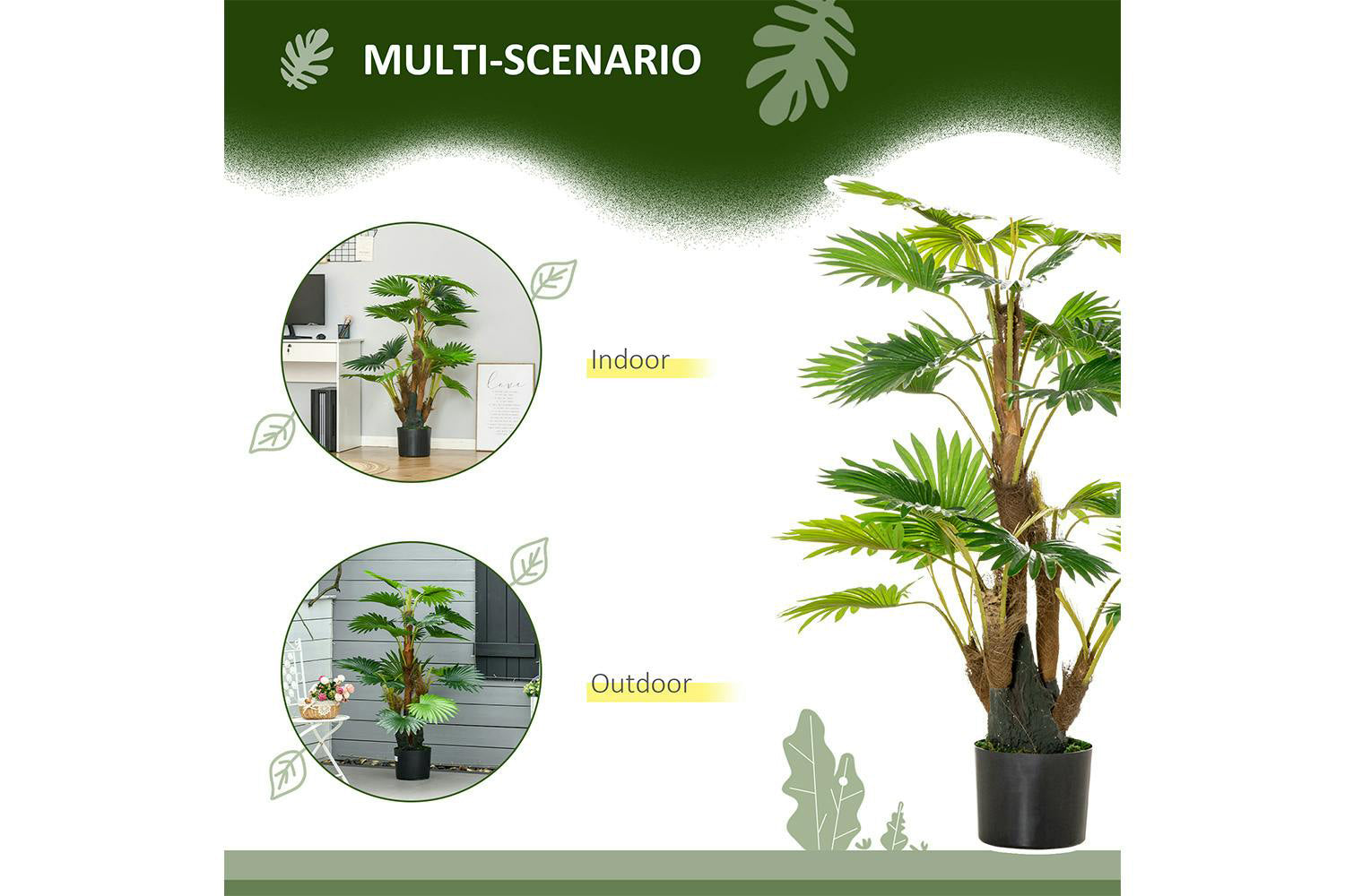 Artificial Tropical Palm Tree | 135 cm-4