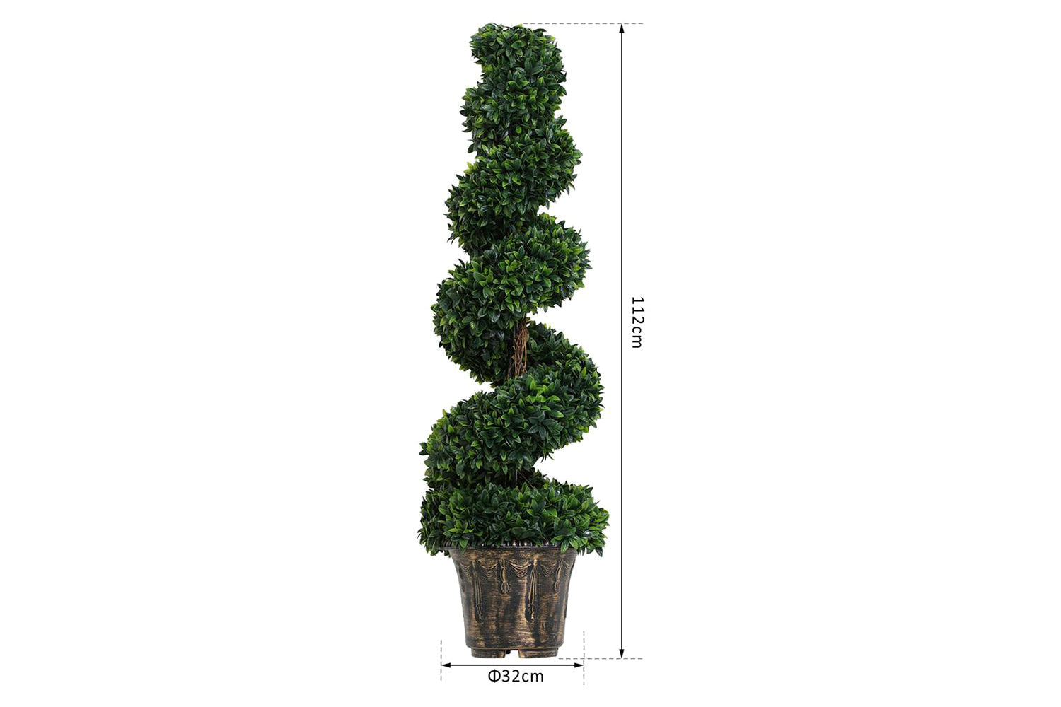 Artificial Boxwood Spiral Trees | Set of 2 | 112 cm-5