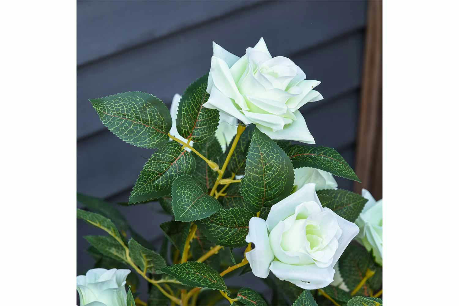 Artificial Camellia Plant | White/Green | 90 cm-6