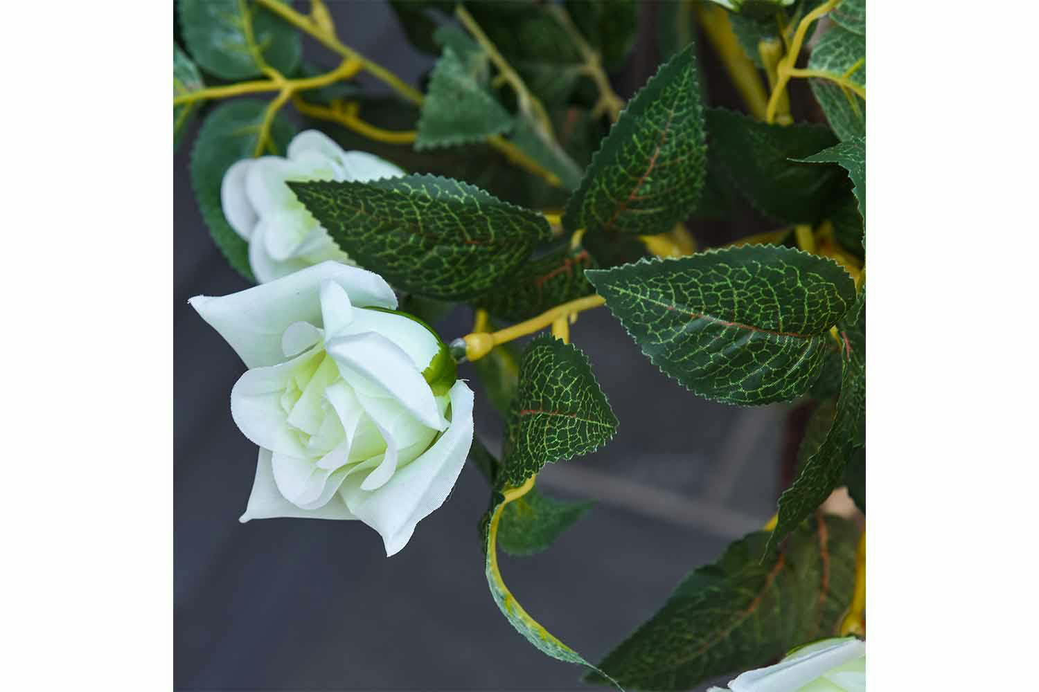 Artificial Camellia Plant | White/Green | 90 cm-7
