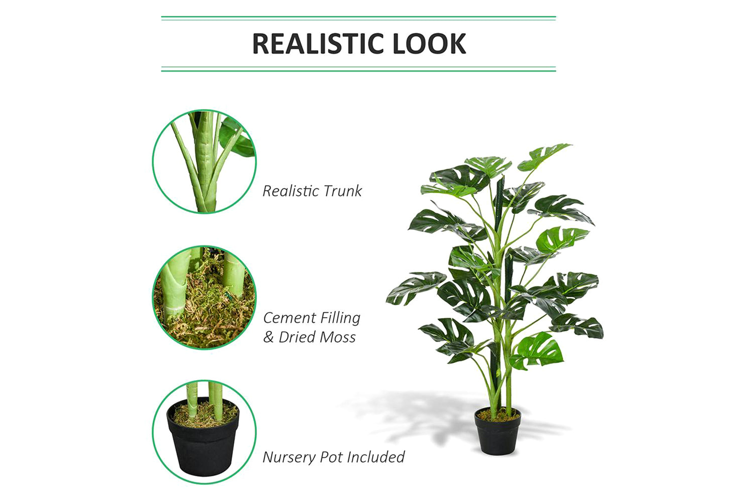 Artificial Monstera | 100 cm-3