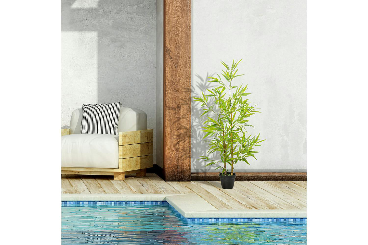 Artificial Bamboo Tree | Set of 2 | 120 cm-3