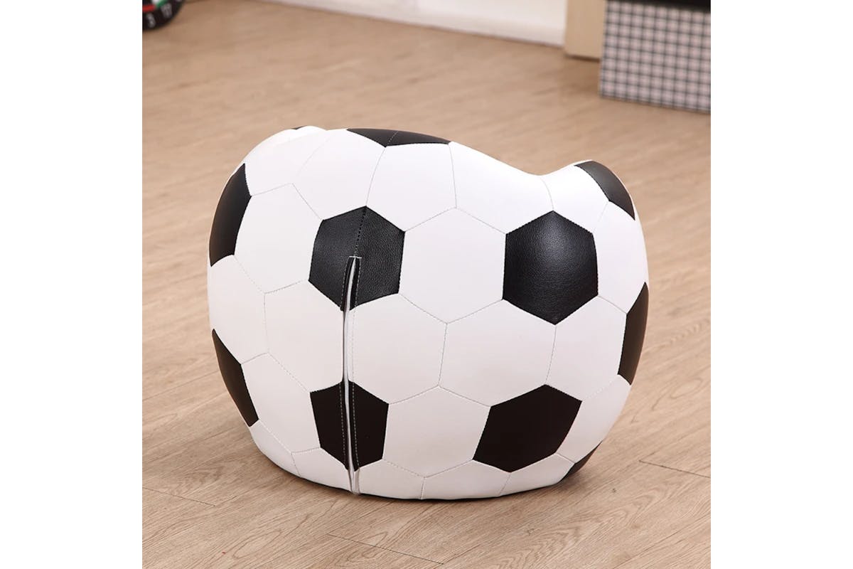 Homcom Children's Football Armchair with Footstool-6