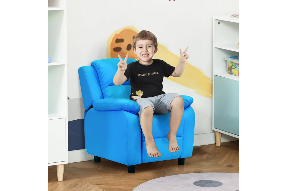 Homcom Children's Recliner Armchair | Blue-2