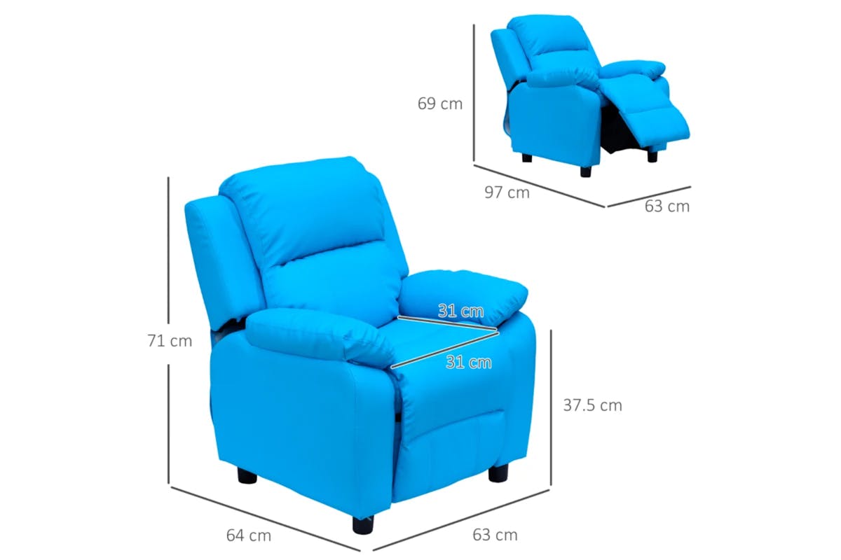 Homcom Children's Recliner Armchair | Blue-6