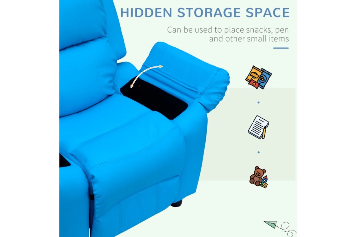 Homcom Children's Recliner Armchair | Blue-8