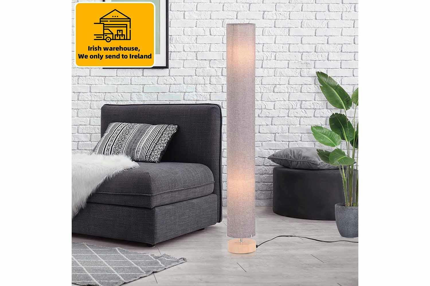 Homcom | Tall Standing Floor Lamp | Grey-2