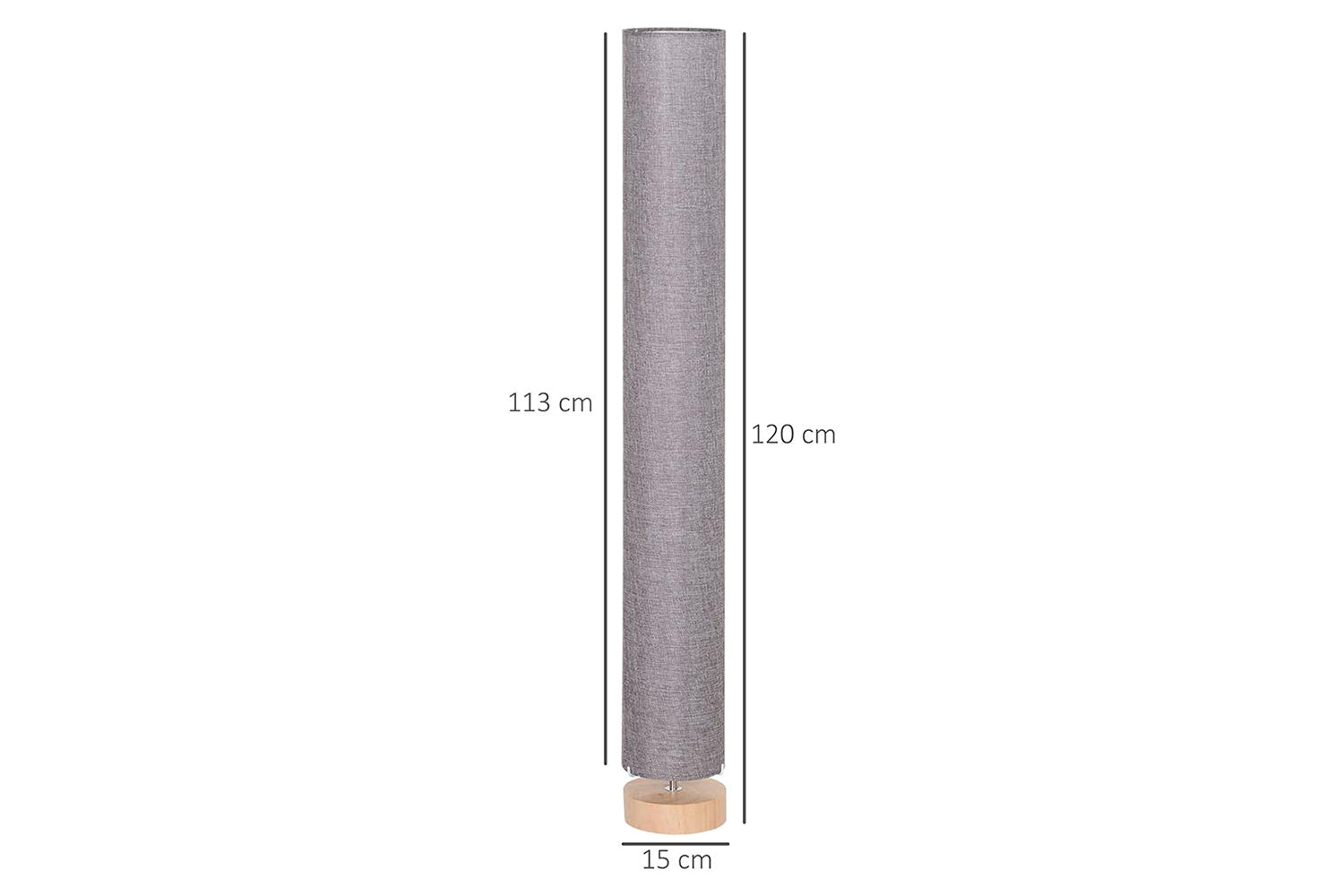 Homcom | Tall Standing Floor Lamp | Grey-6