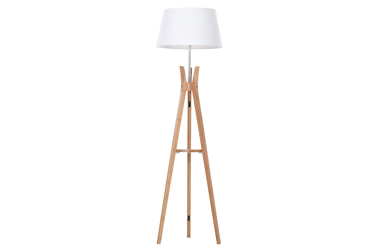 Homcom | Tripod Floor Lamp | Brown/White