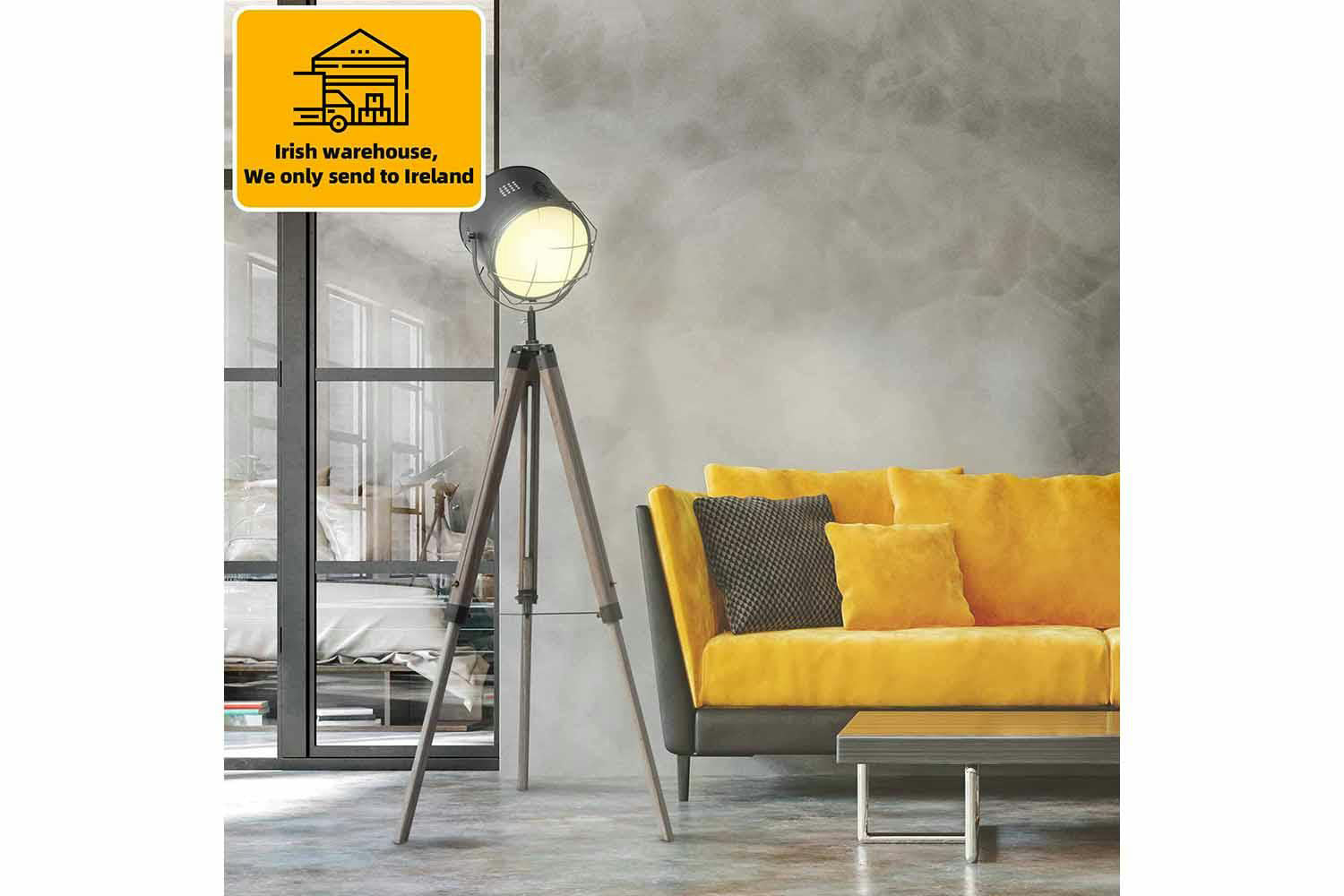 Homcom | Tripod Floor Lamp | Grey/Black-2
