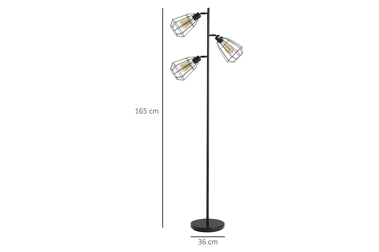 Homcom | Birdcage Floor Lamp | Black-6