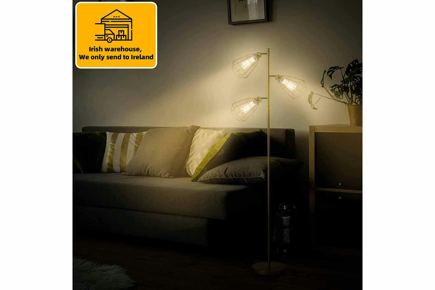 Homcom | Birdcage Floor Lamp | Gold-2
