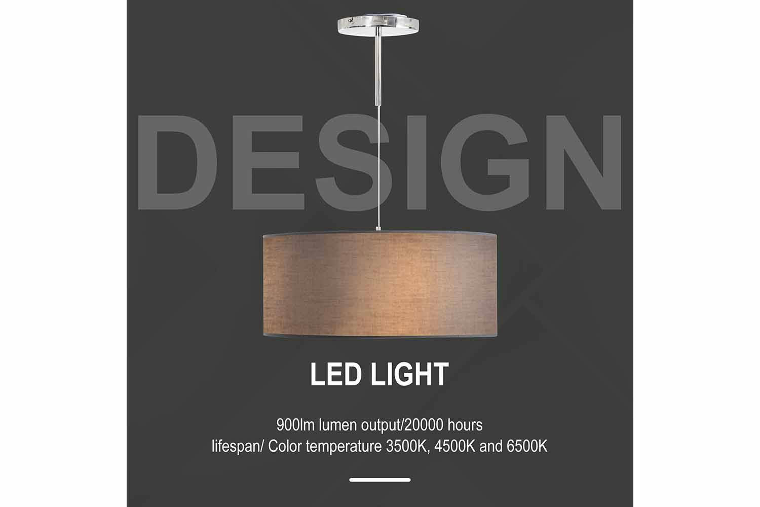 Homcom | Living Room Pendant Light | Silver/Grey-4