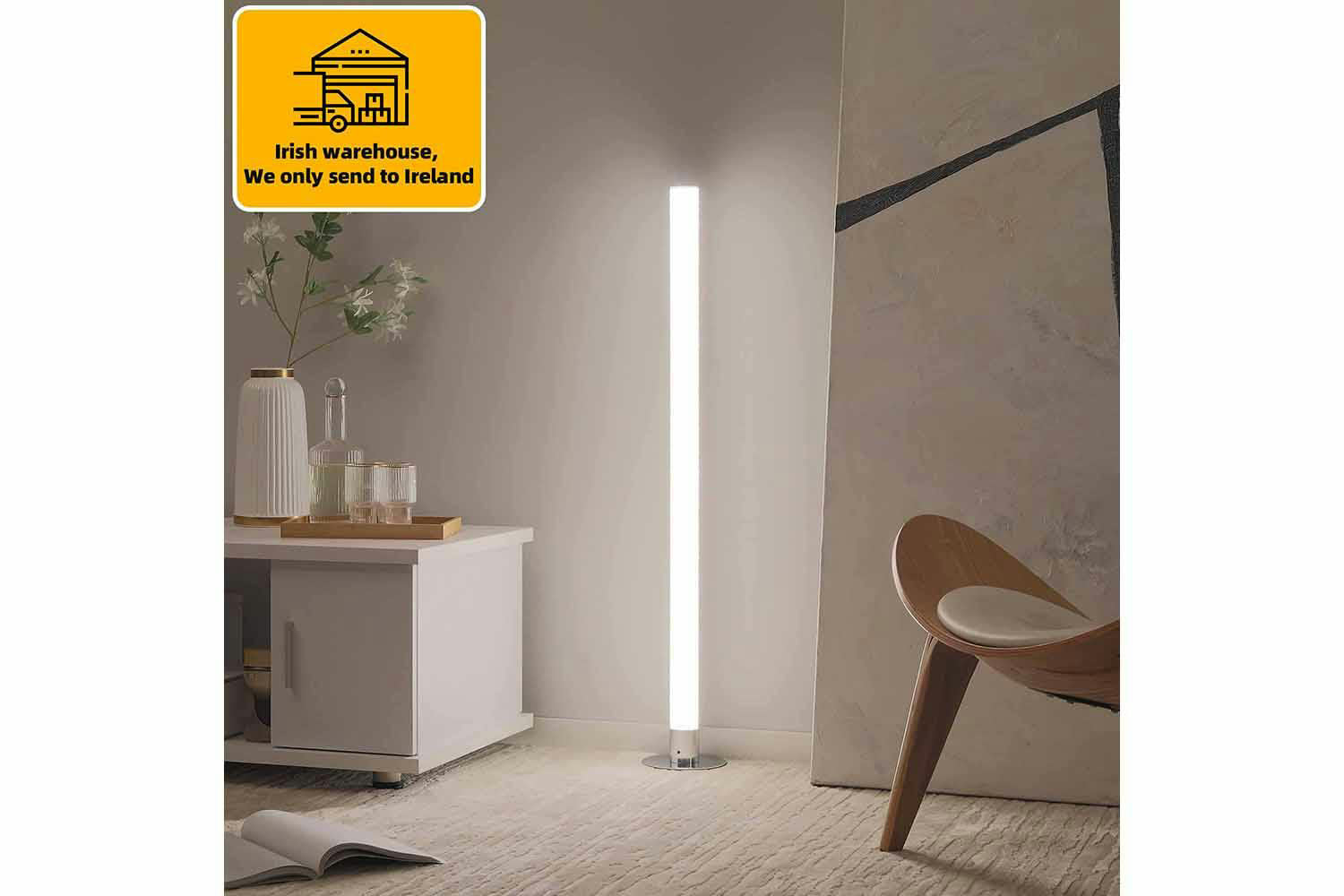 Homcom | LED Corner Floor Lamp | Clear-2