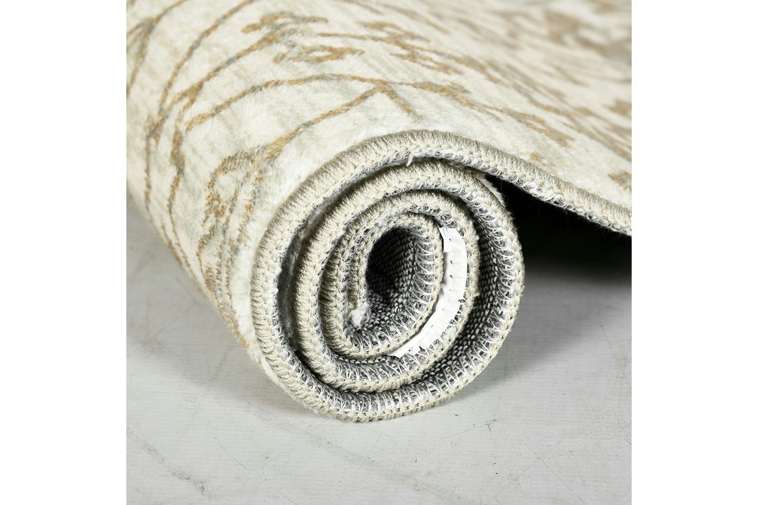 Homcom | Dining Room Floral Boho Area Rug | Beige | 80 x 150 cm-6