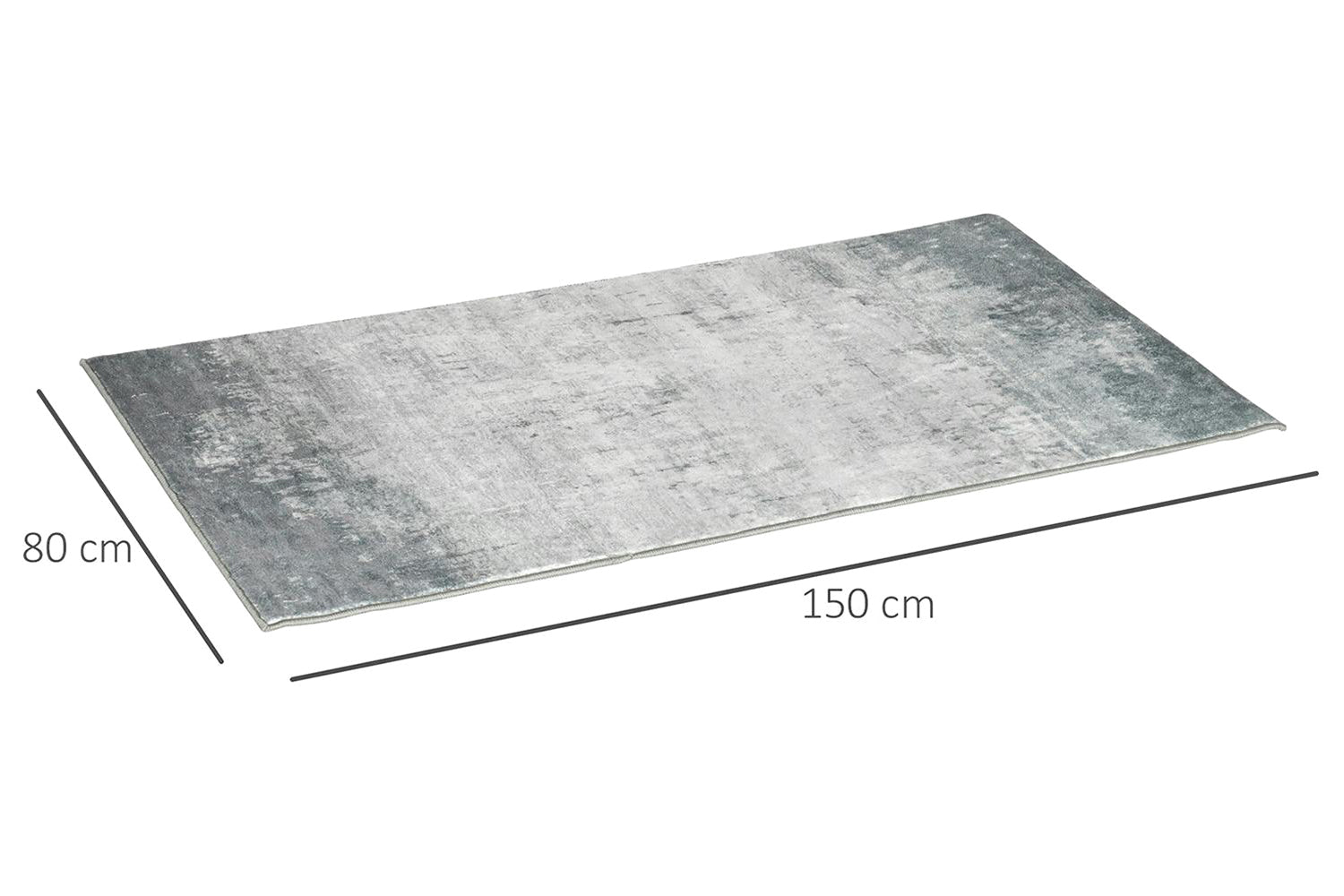 Homcom | Modern Render Large Area Rug | Grey | 80 x 150 cm-6