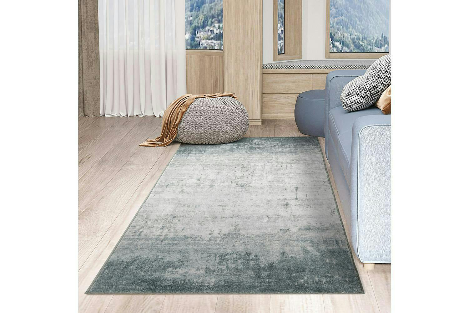Homcom | Modern Render Large Area Rug | Grey | 80 x 150 cm-9