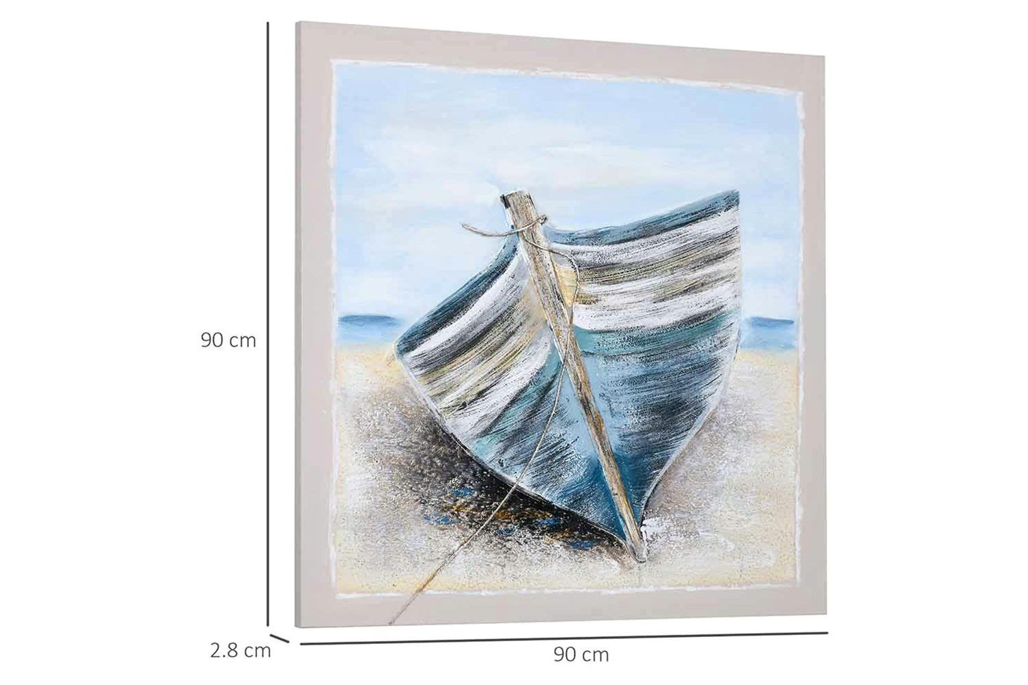Homcom | Canvas Wall Painting | Multicolour | 90 x 90 cm-3