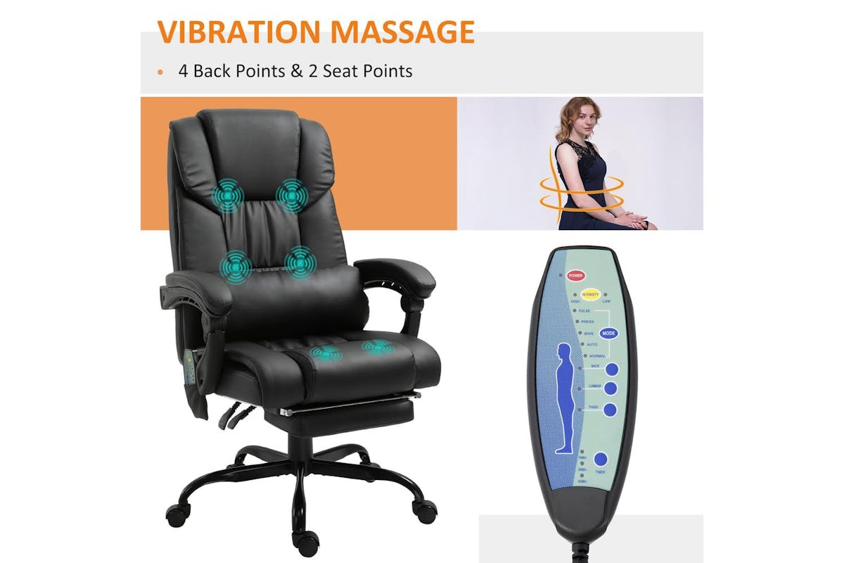 Vinsetto 6-points Massage Office Chair-5