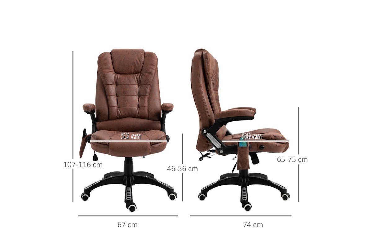 Vinsetto Massage Recliner Office Chair-4