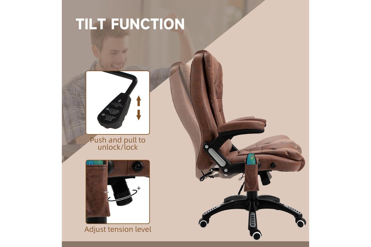 Vinsetto Massage Recliner Office Chair-5