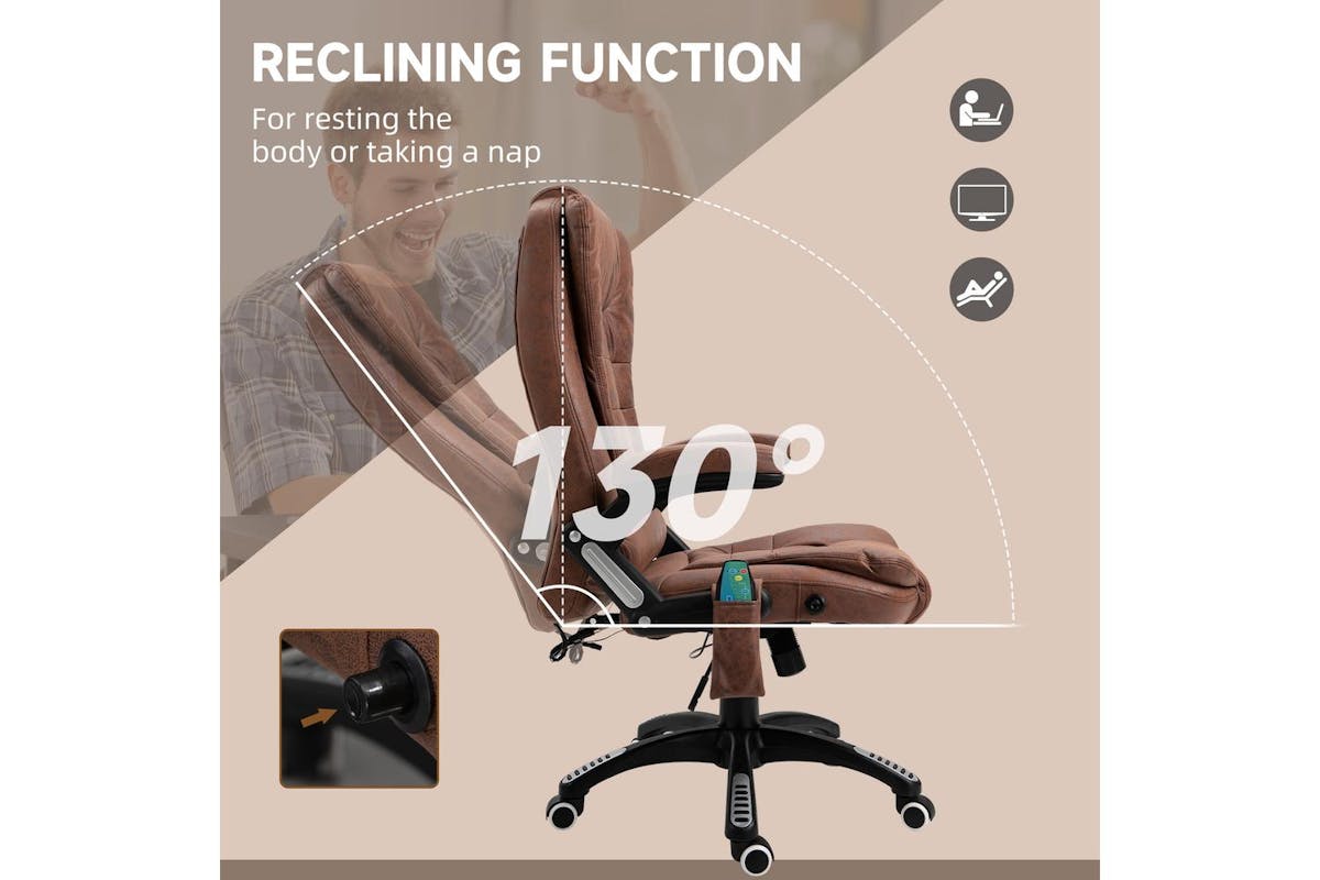 Vinsetto Massage Recliner Office Chair-6