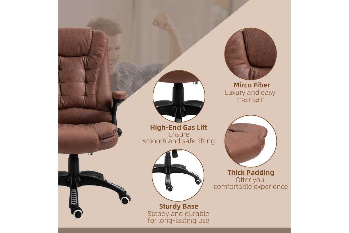 Vinsetto Massage Recliner Office Chair-8