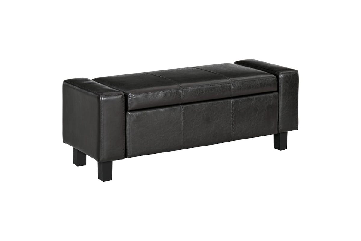 Homcom | 833-161v70 | Pu Leather Upholstered Flip Storage Ottoman