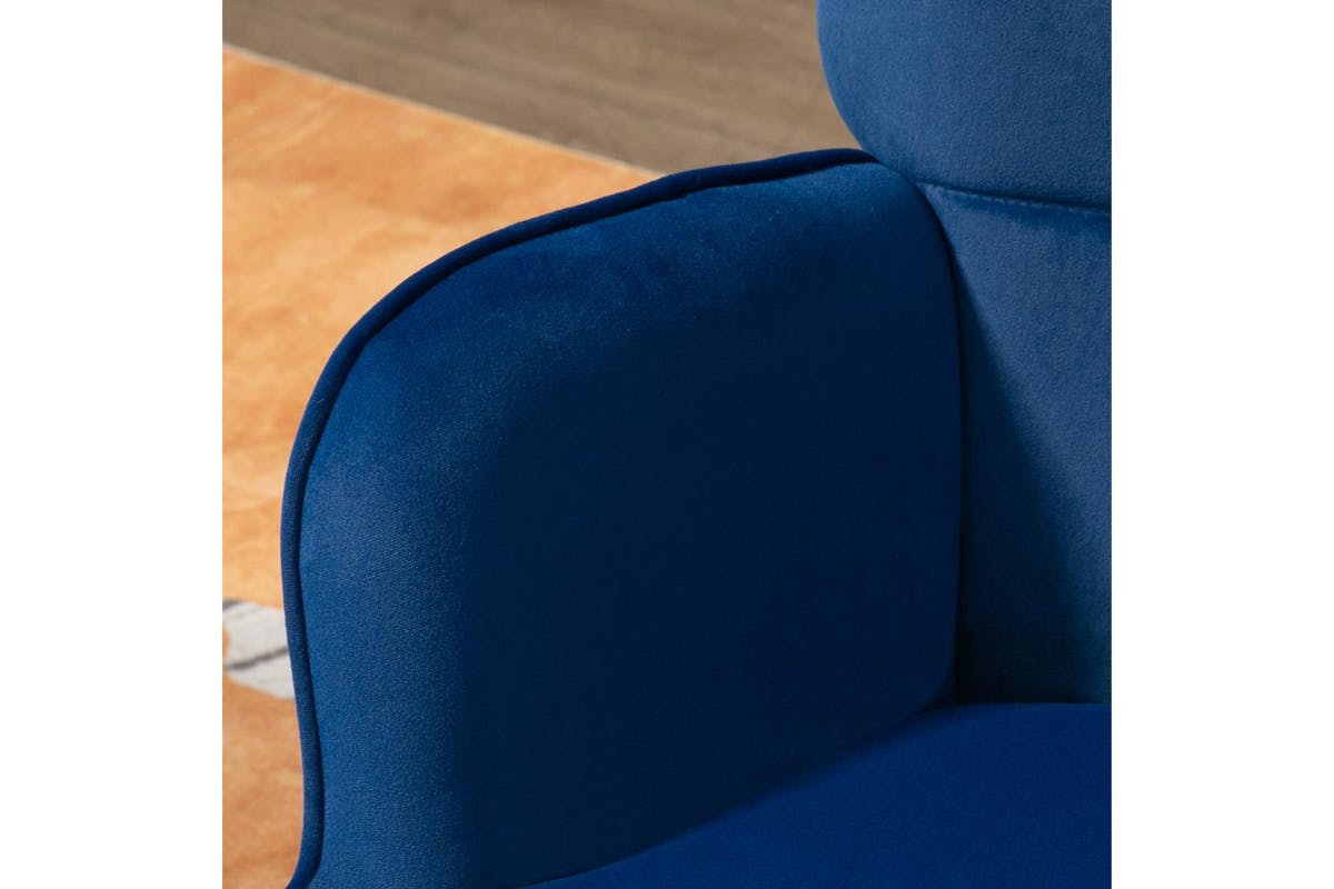 Homcom | 839-778v70db | Delightful Upholstered Armchair With Comfortable Footstool-6