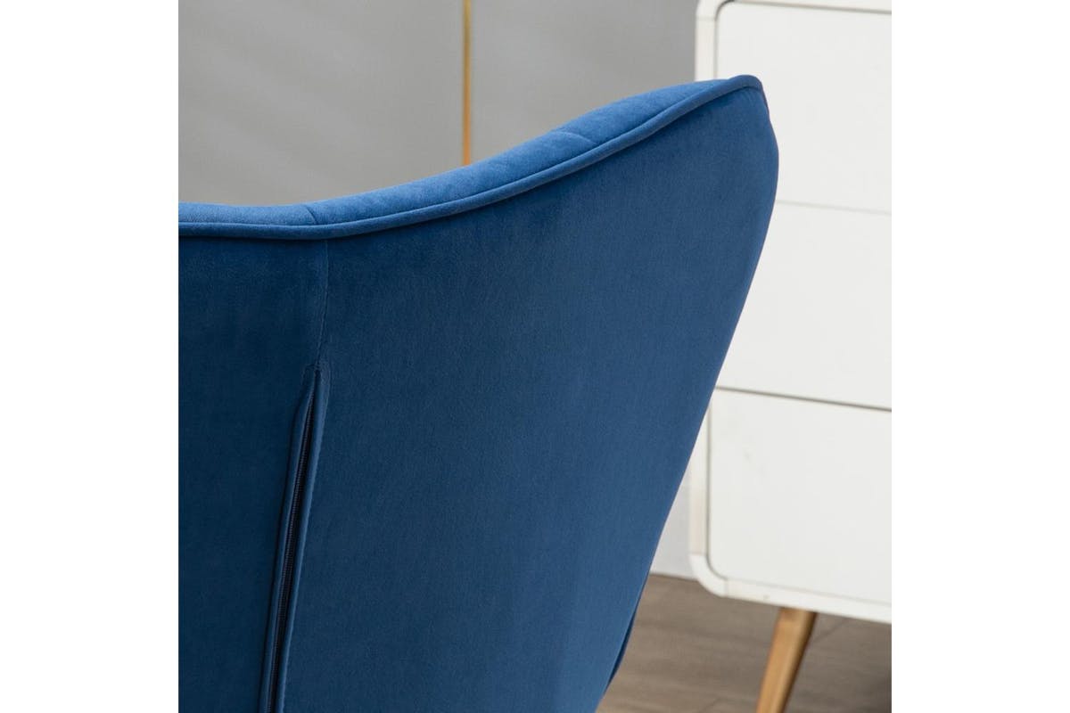 Homcom | 839-778v70db | Delightful Upholstered Armchair With Comfortable Footstool-8