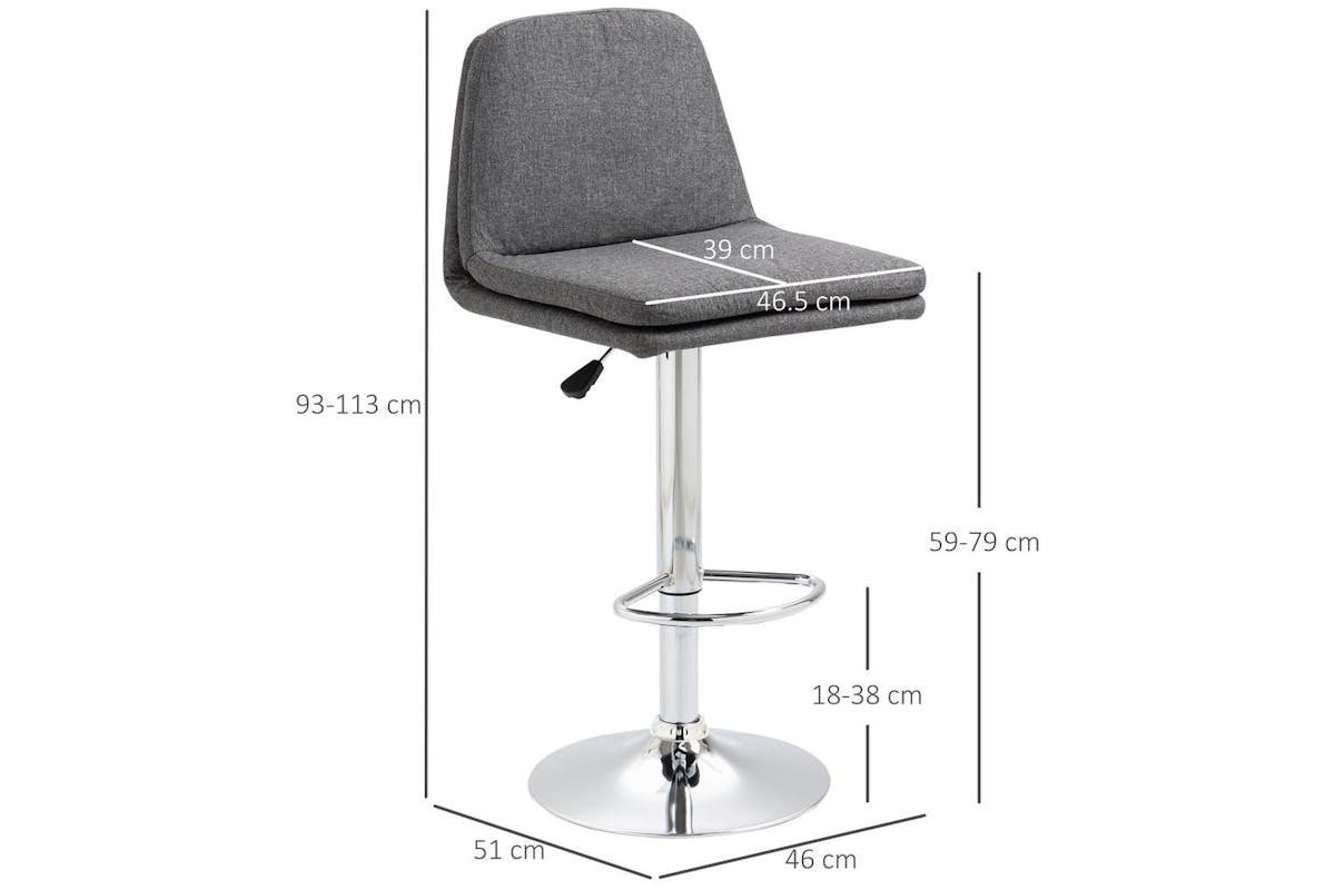 Homcom Modern Bar Stools | Set of 2-4