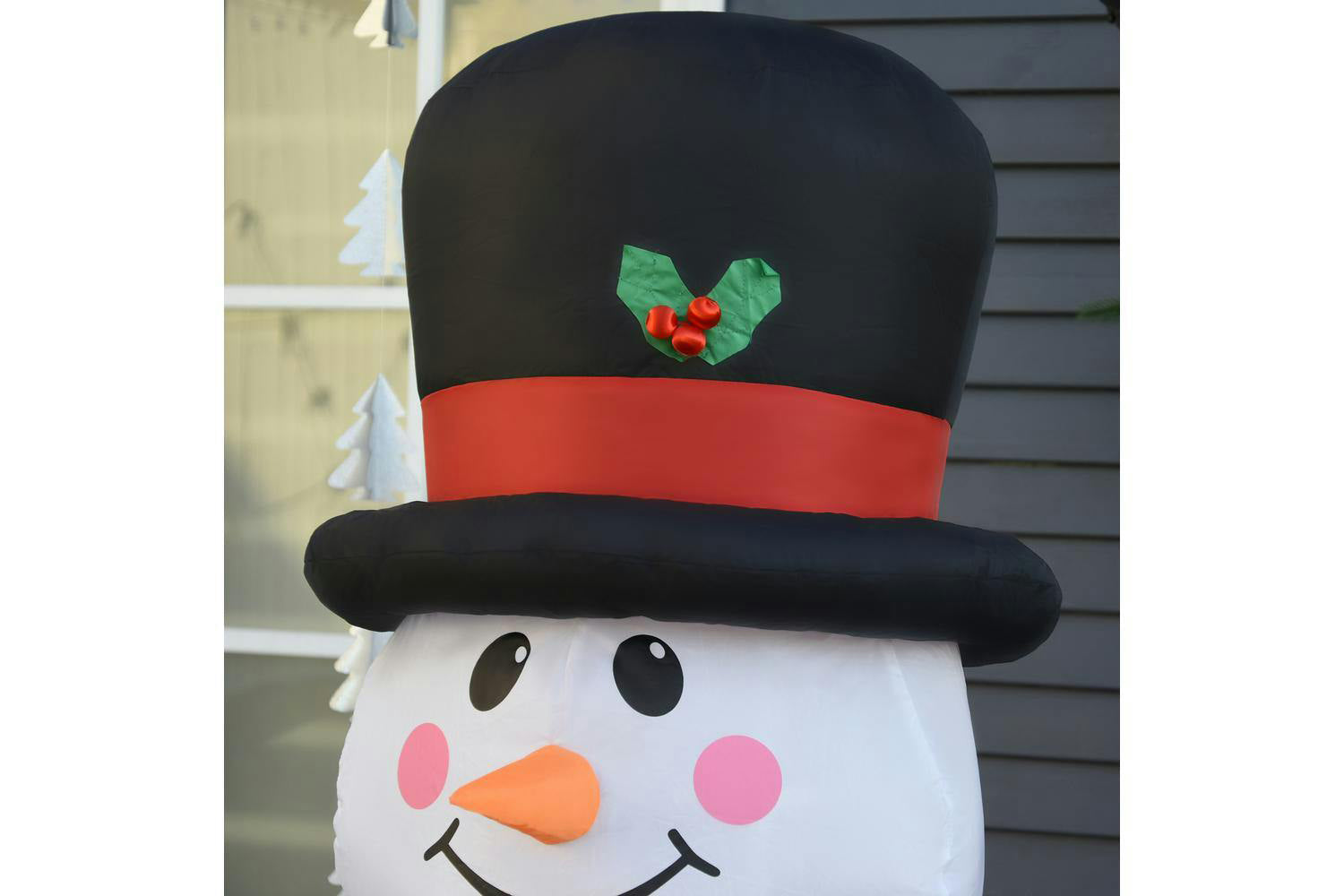 Homcom | Outdoor Led Christmas Decorations Inflatable Snowman and Penguin | 6ft-8