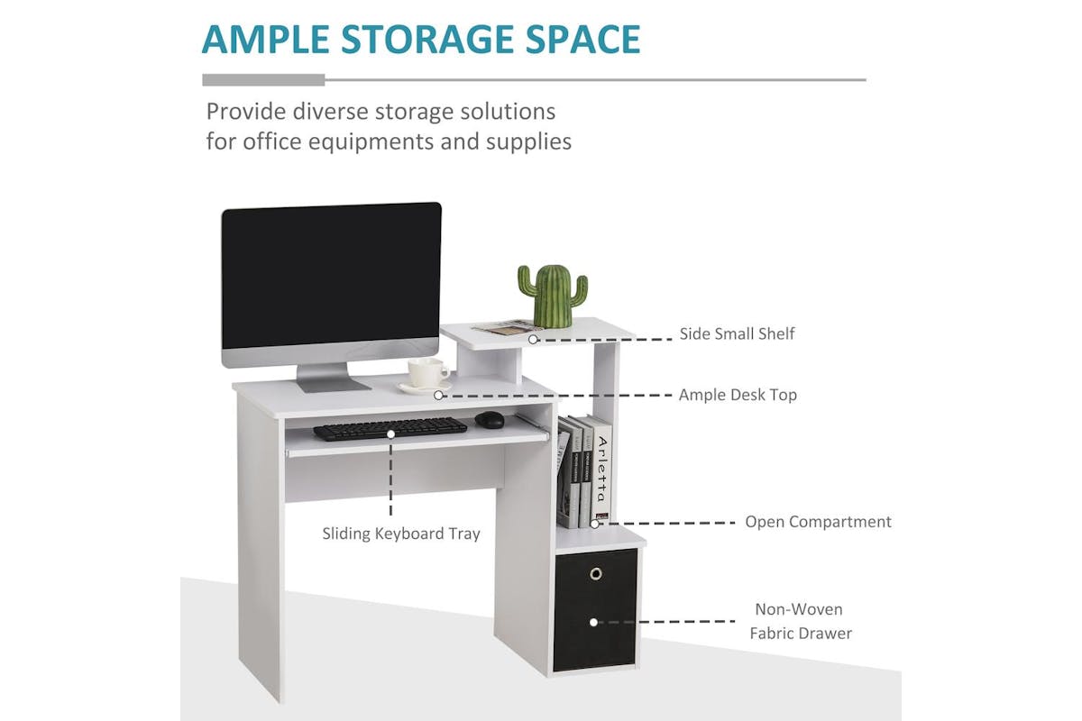 Homcom Compact Small Computer Desk-3