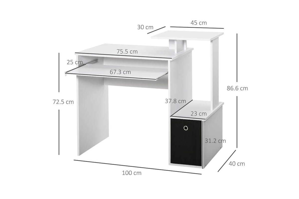 Homcom Compact Small Computer Desk-4